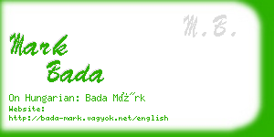 mark bada business card